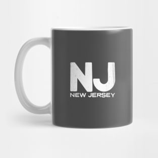 NJ New Jersey State Vintage Typography Mug